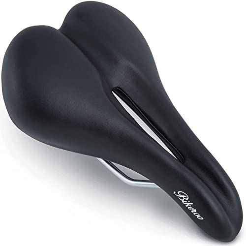 Most Comfortable Bike Seat for Mens Padded Bicycle Saddle with Soft Cushion