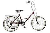 Mantis Tri-Rad 24 Burgundy Adult Folding Tricycle