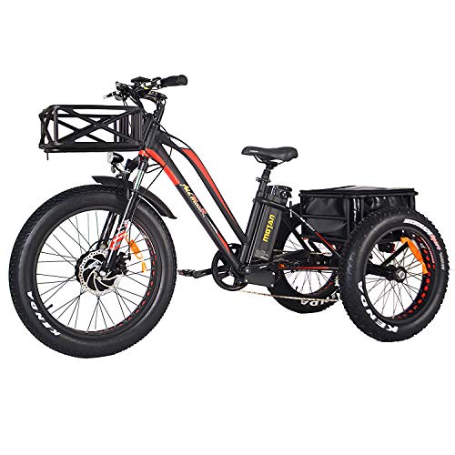 24 Inch Fat Tire Electric Trike 3 Wheel Ebikes 750W Electric Bike