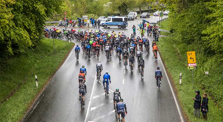 cycling at raining