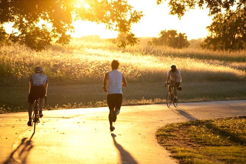 biking vs running