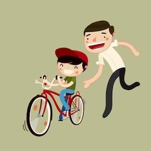 ride a bike in childhood