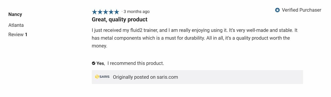 customer reviews CycleOps Fluid 2