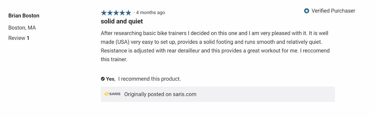 good customer reviews CycleOps Fluid 2